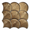 Carreau feuilles dorées brillantes 30x30 SCALE SHELL GOLD - 0.75 m²