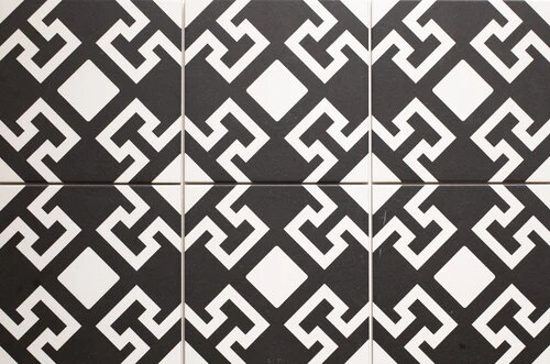 Carrelage imitation ciment noir et blanc 20x20 cm Paris CHARONNE NERO - 1.16 m² - 2