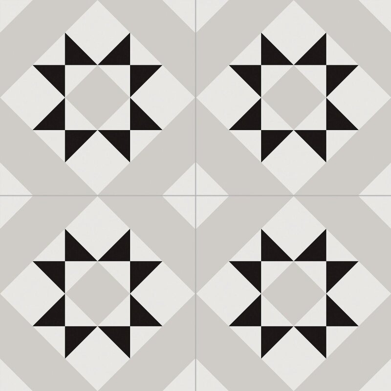 Carrelage géométrique aspect ciment KINABALU VITA 20X20 - 0,52m² - 2