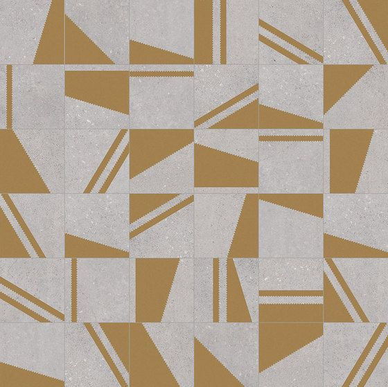 Carrelage motifs géométriques 20x20 cm Kokomo Gris Or - 1m²