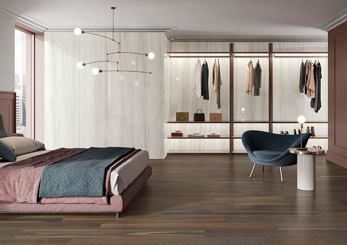 Carrelage aspect bois grand format moderne ANDRIA BRUN 20X120- 1,44 m² - 1