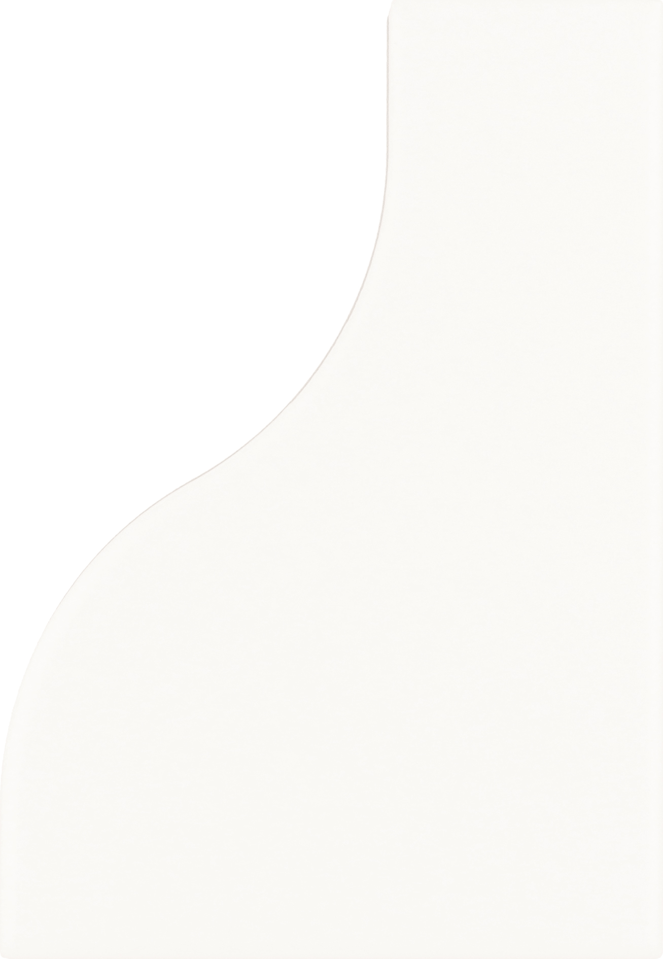 Faience pâte blanche effet vague CANNE WHITE MATT - 8,3X12 - 0,48 m²