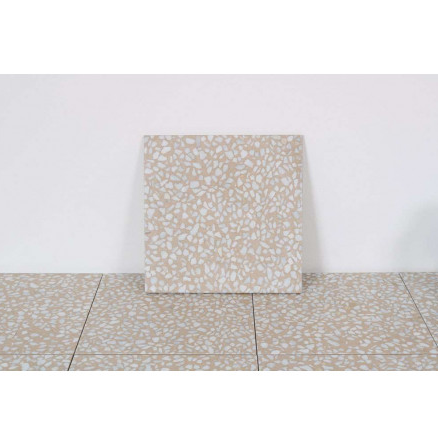 Carrelage imitation Terrazzo Granito 30x30 cm Amalfi Beige anti-dérapant R10 - 0.99m² - 1