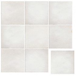 Lot de 2.31 m² - Carreau imitation zellige blanc 10x10 - 2.31 m² 