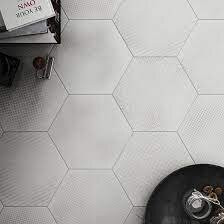 Carrelage hexagonal décor gris 29.2x25.4cm URBAN HEXAGON MÉLANGE SILVER 23603 R9 - 1m² - 3