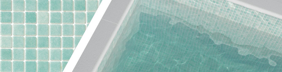 Mosaique piscine Nieve vert caraibe 3057 31.6x31.6 cm - 2 m² - 3
