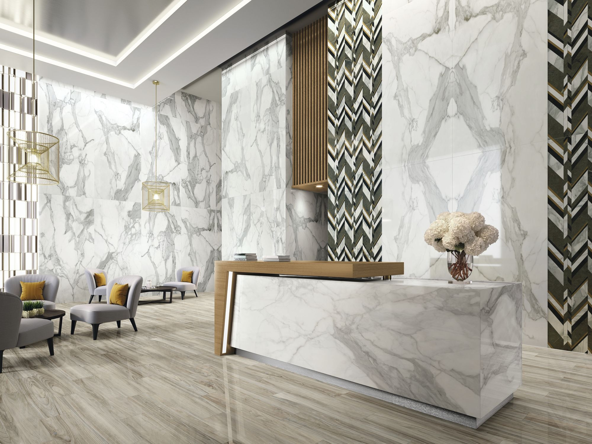 Carrelage imitation marbre INVS INVICTUS PULIDO 80X80 - 1,28m² - 1