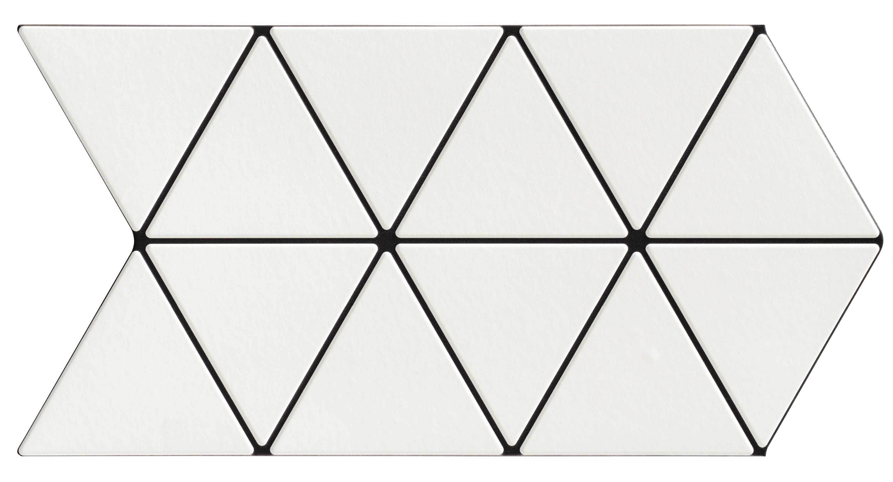 Faience style triangulaire TRENTON SNOW - 48,5X28 - 0,94 m²