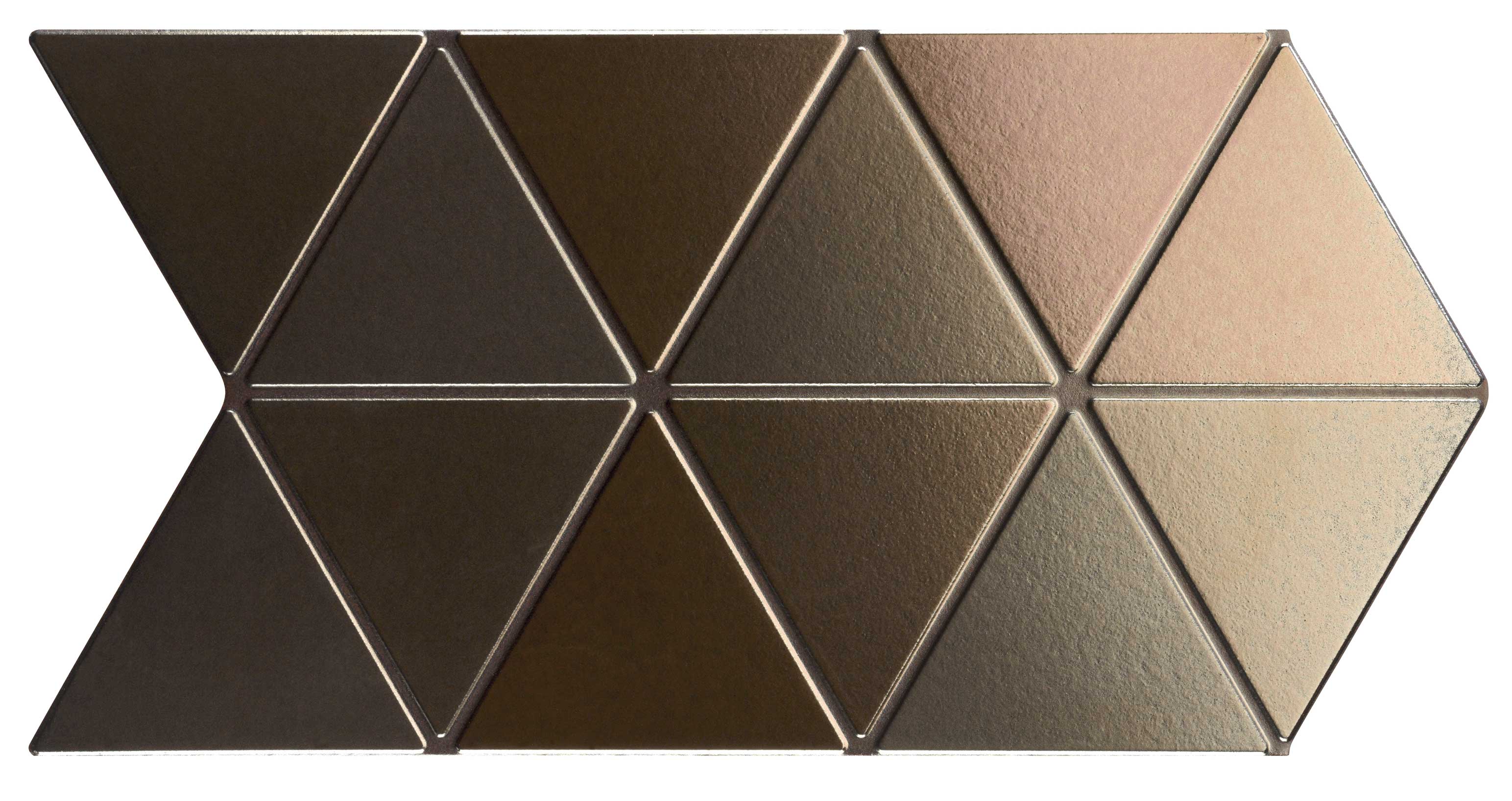 Faience style triangulaire TRENTON METAL - 48,5X28 - 0,94 m²