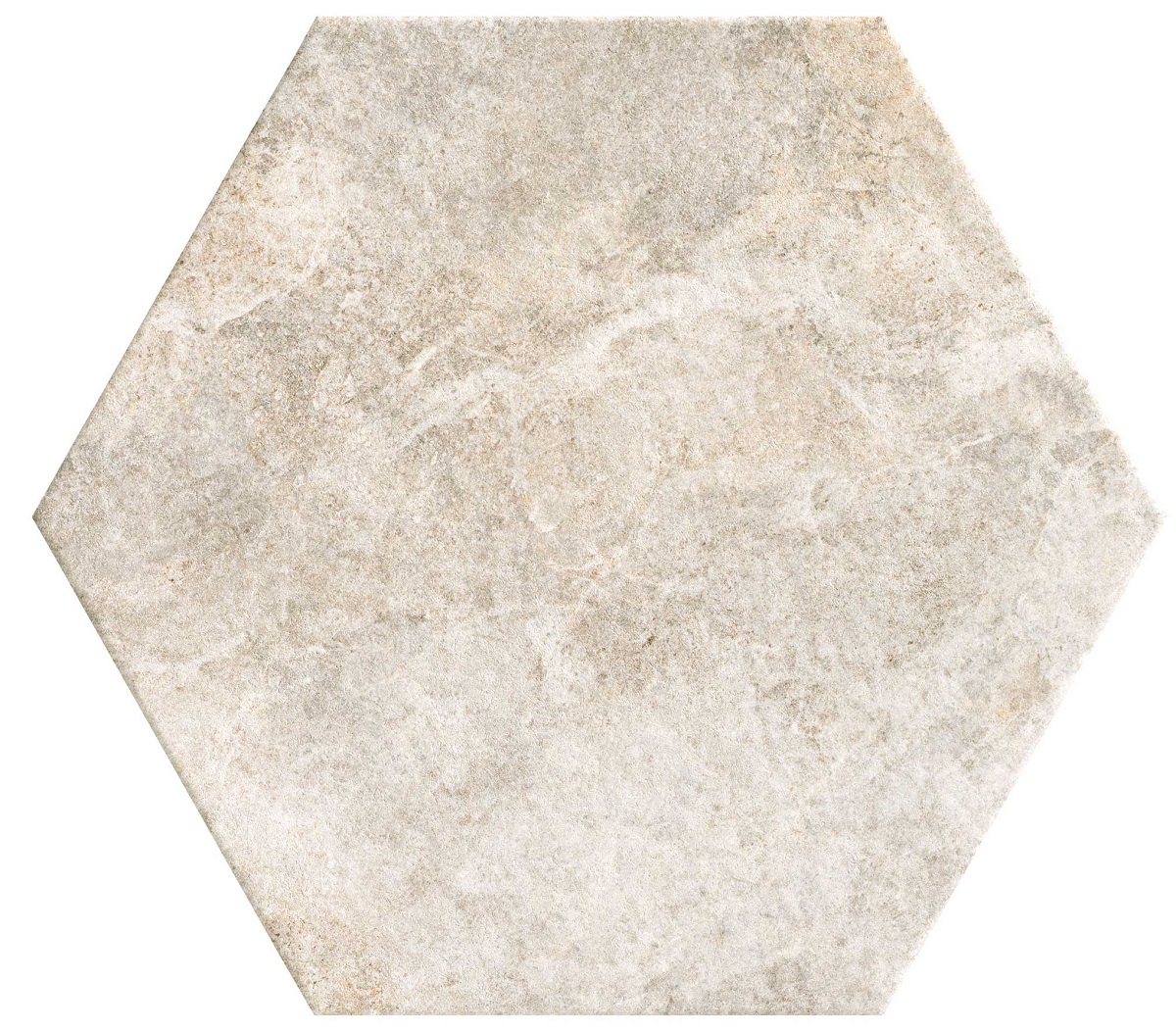 Carrelage hexagonal imitation pierre ABLIS WHITE - 56X48,5 - 1,20 m²