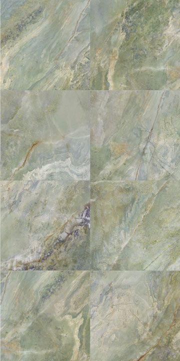 Carrelage effet marbre grand format 9CENTO RAGGIO VERDE POLI - 120X120 - 1,44 m²