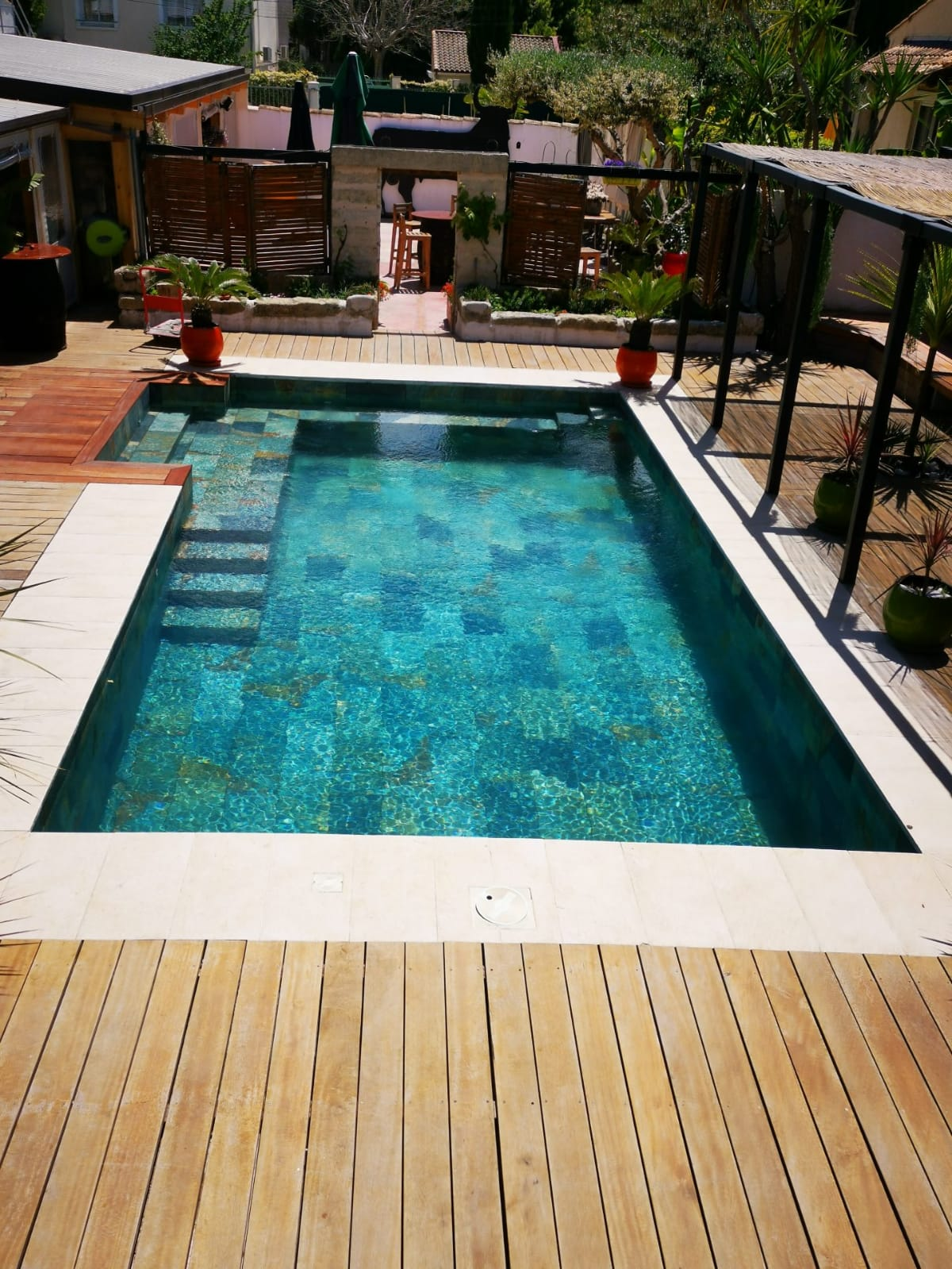 Carrelage piscine effet pierre naturelle FIDJI 15x15 cm R9 - 0.99 m² - 7