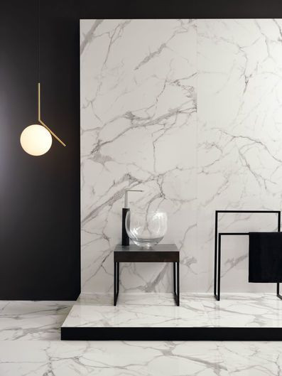 Carrelage effet marbre grand format ELEMENTS LUX CALACATTA LAPATTO - 120X120 - 1,44 m² - 1
