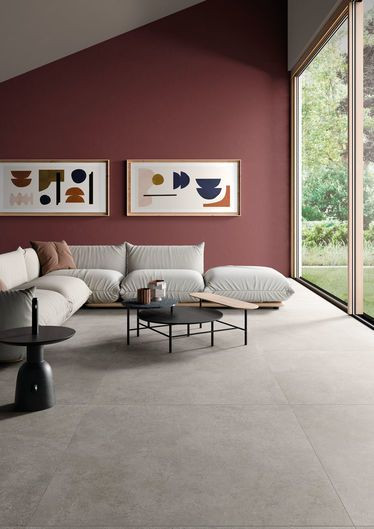 Carrelage effet marbre grand format BRYSTONE GREY NATURAL - 120X120 - 1,44 m² - 2
