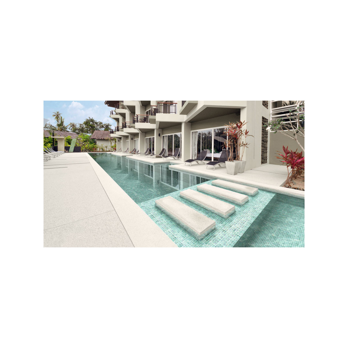 Mosaïque Pour Piscine Spain - Vert, Antidérapante - Tapis 31,6x31,6 Cm, Pierre 25x25 Mm - Résistante Gel, Pour Intérieur/Extérieur