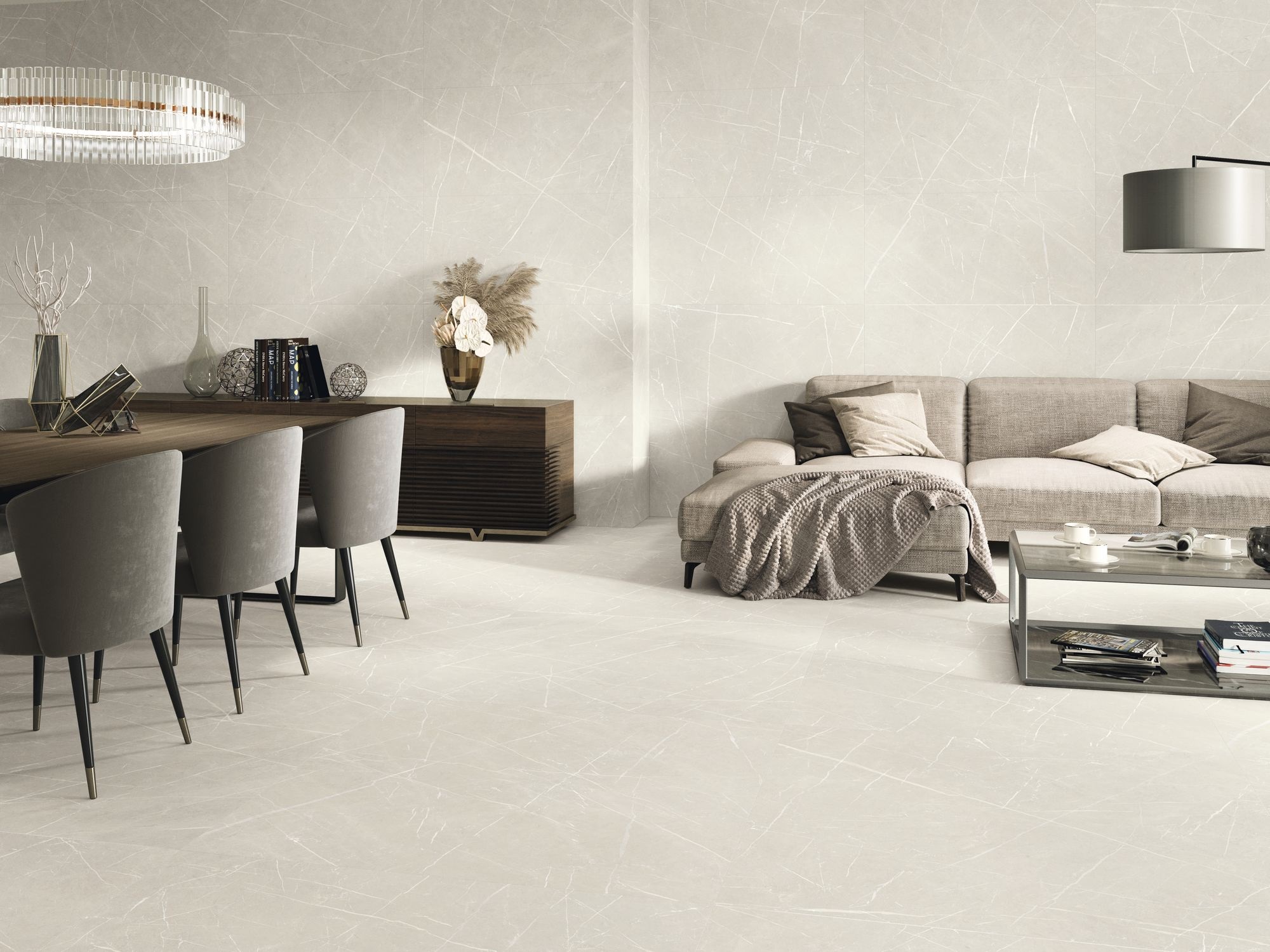 Lot de 4.32 m² - Carrelage imitation marbre ETERNEL CREAM 120X120 - 4.32 m² - 2