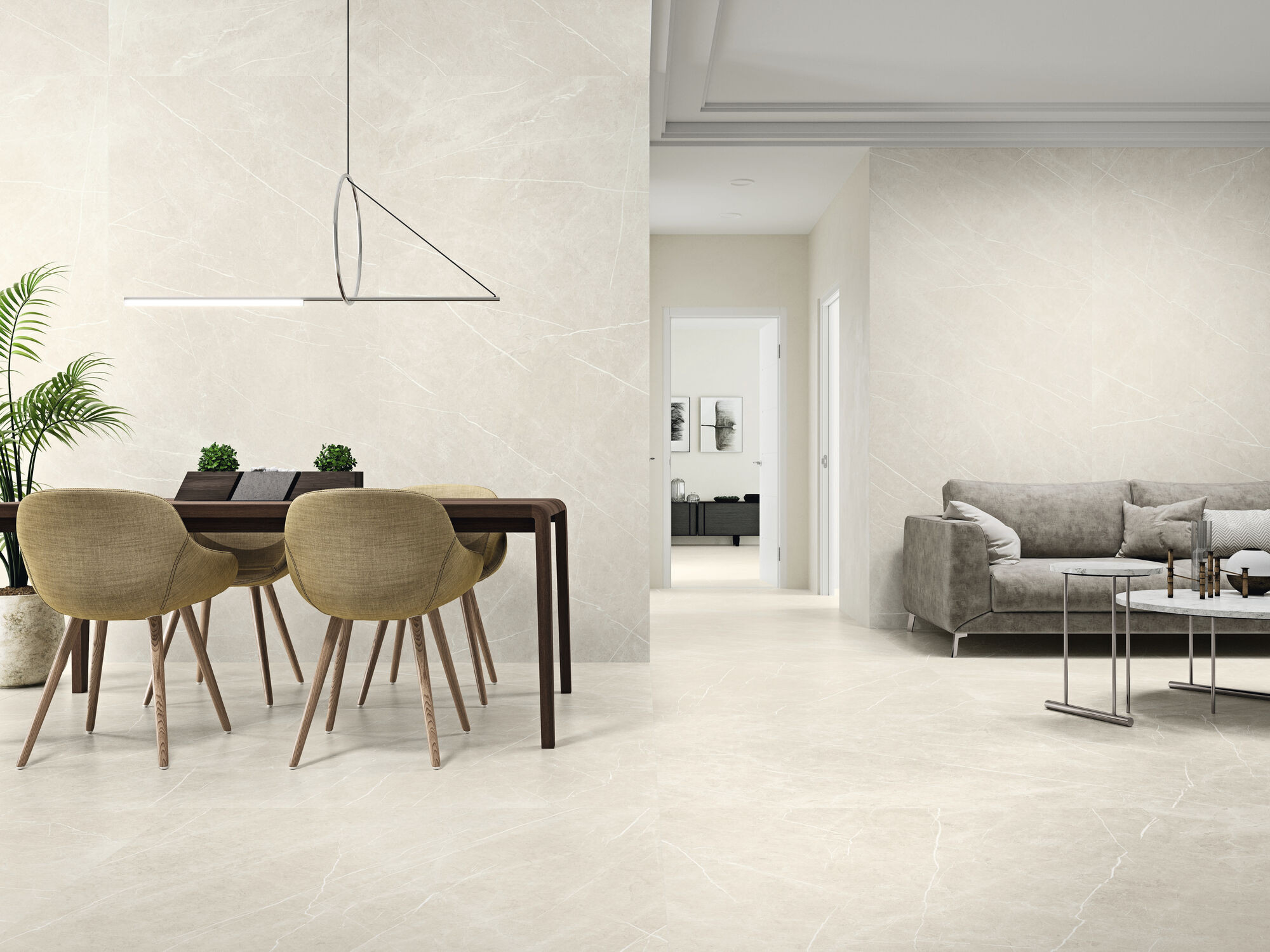 Lot de 4.32 m² - Carrelage imitation marbre ETERNEL CREAM 120X120 - 4.32 m² - 3