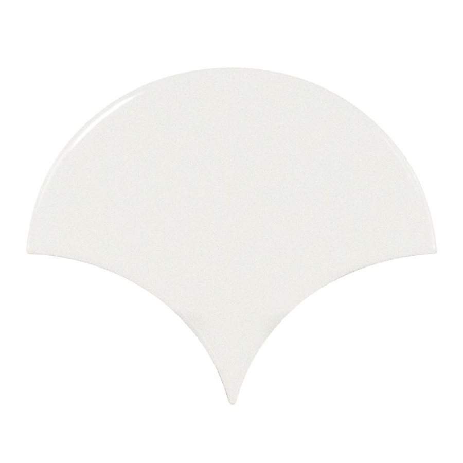 Lot de 1.11 m² - Carreau blanc brillant 10.6x12cm SCALE FAN WHITE 21968 - 1.11 m²