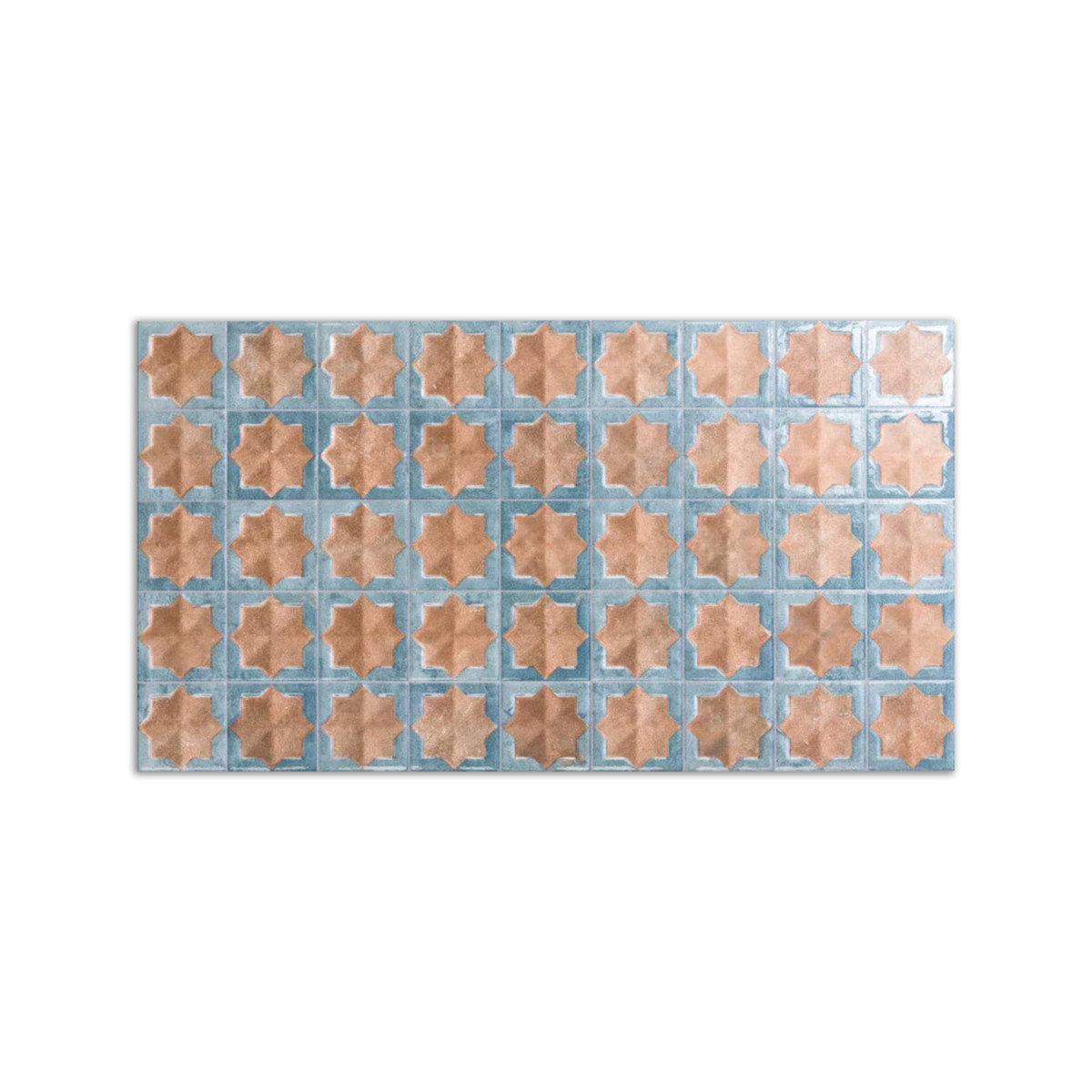 Mosaïque Carreau Céramique Bleu Ciel – Celadon Heritage Aqua – Lot De 10 Plaques
