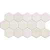Carrelage uni blanc hexagonal sans motifs pour une décoration sobre et moderne