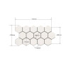 Carrelage tomette blanche mate 26.5x51 cm HEX WHITE - 0.95m²