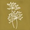 Faïence décorative ROOT ARVUM-4 OCHER 13X13 cm