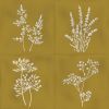 Faïence décorative ROOT ARVUM-4 OCHER 13X13 cm