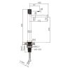 Mitigeur lavabo haut LINE Or Brossé - BDD038-3OC 43X27X0,8