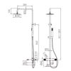 Colonne de douche LINE Gun Metal - BTD038/BGM