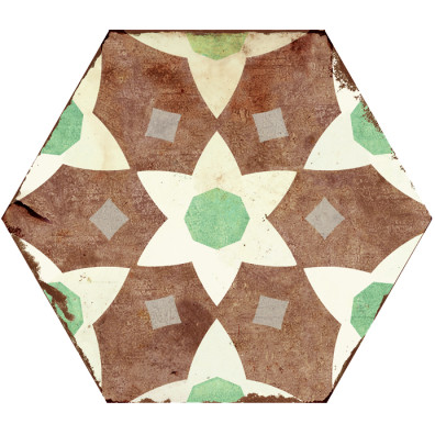 Lot de 2.08m² - Imitation carreau de ciment ALHAMBRA YASMINA 21x25 cm