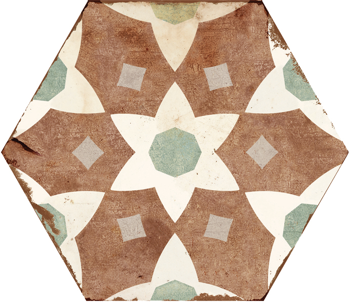 Lot de 2.08m² - Imitation carreau de ciment ALHAMBRA YASMINA 21x25 cm
