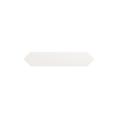 Lot de 4.50 m² - Faïence navette crayon blanc brillant 5x25 cm ARROW PURE WHITE 25835