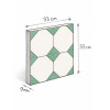 Carrelage imitation cabochon CADENZA GREEN 33x33 cm
