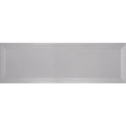 Carrelage métro biseauté gris 10x30 cm Perla Mat -    - Echantillon Ribesalbes