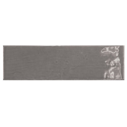 Carrelage uni brillant gris graphite 6.5x20cm COUNTRY GRAPHITE 0.  - Echantillon Equipe