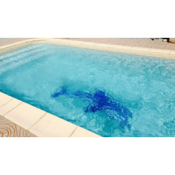 Mosaique piscine Nieve bleu vert caraibe 3057 31.6x31.6 cm -   - Echantillon - zoom