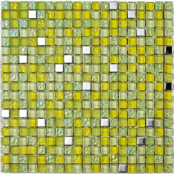Mosaique Lagos Lima - verre métal 30x30 -     - Echantillon - zoom