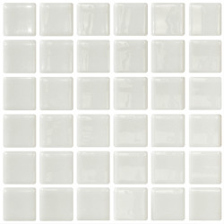 Mosaique blanche 5x5 sur trame 3 x3  BLANCO A-10 -   - Echantillon - zoom