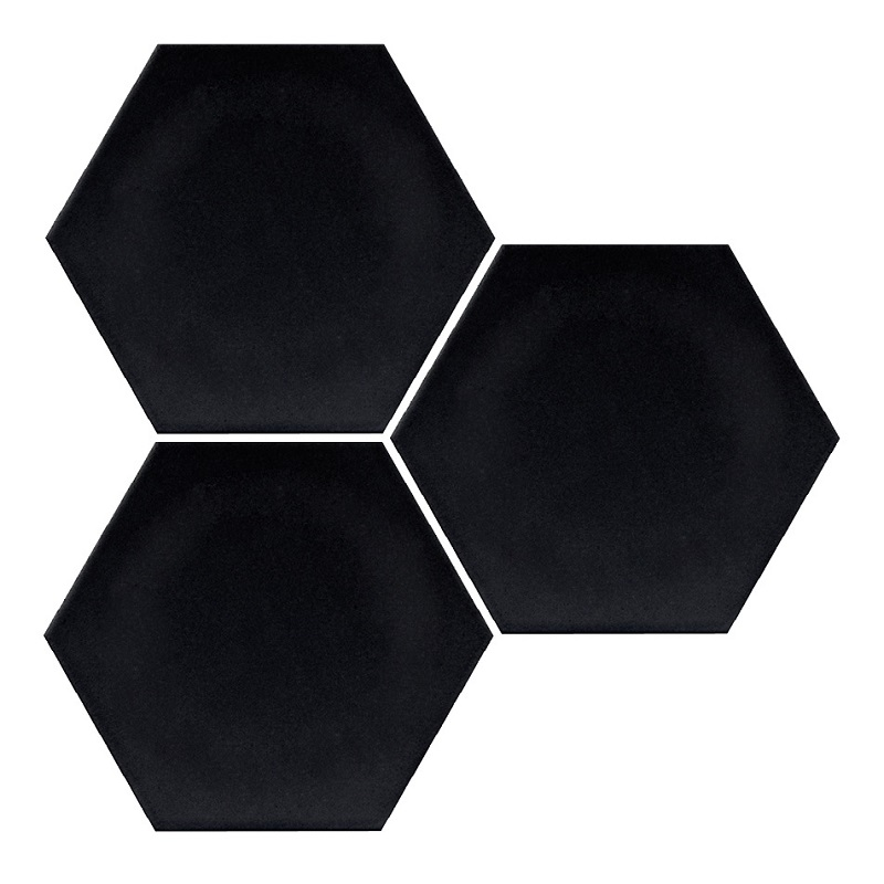 Carrelage hexagonal noir mate INTUITION BLACK NAT - 25x30 cm - R10 - 0.935m²