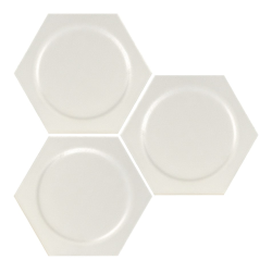 Carrelage hexagonal décors ronds INTUITION WHITE CIRCLE 25x30 cm - 0.935m² - zoom
