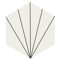 Carreau tomette blanc dandelion 33x28.5 VENUS WHITE - 1m² - zoom