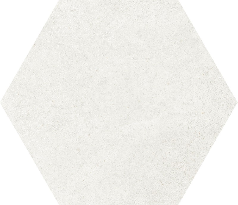 Carrelage tomette 17.5x20 - HEXATILE CEMENT WHITE - 22092 R10 - 0.71m²