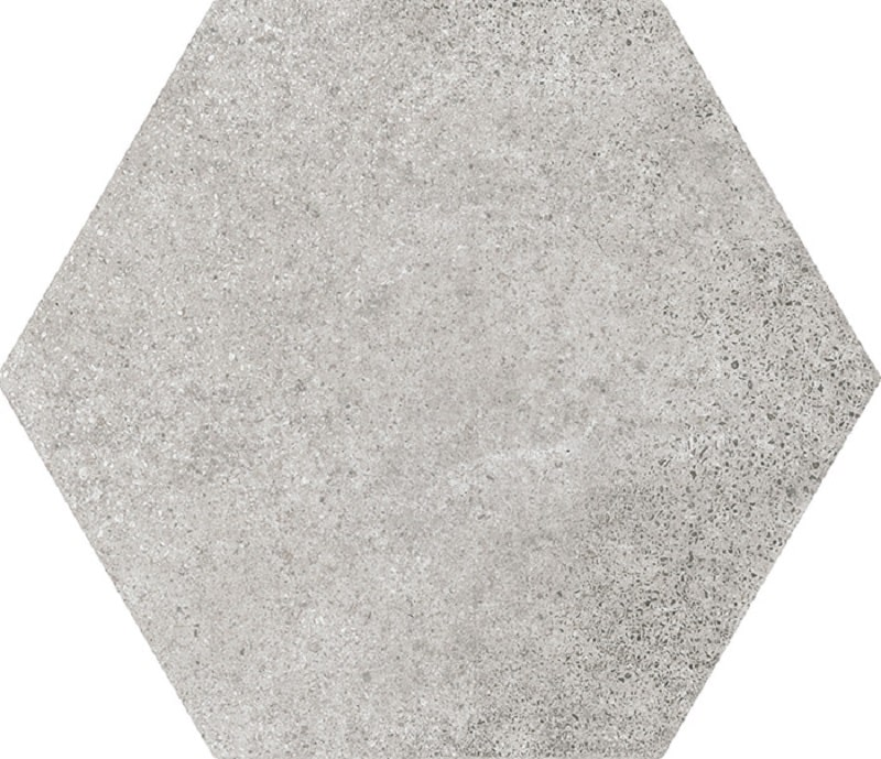 Carrelage tomette 17.5x20 - HEXATILE CEMENT GREY - 22093 R10 - 0.71m²