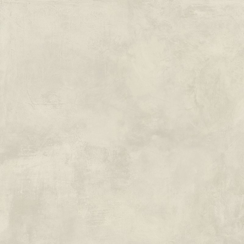 Carrelage aspect béton blanc nuancé sans motifs taille 80x80 cm