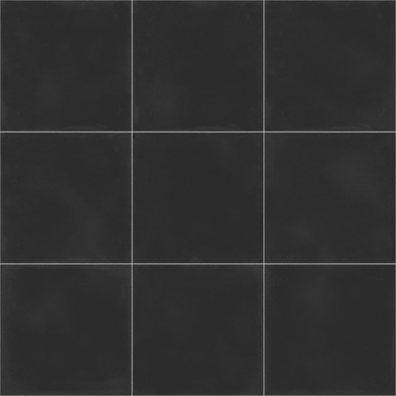 Carrelage uni noir mat sans motifs taille 60x60 cm