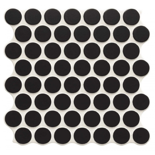 Carrelage imitation mosaïque 30,9x30,9 cm CIRCLE BLACK - 0.86m² Realonda
