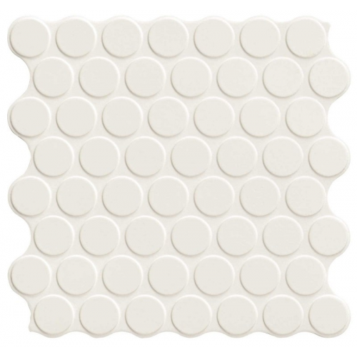 Carrelage imitation mosaïque 30,9x30,9 cm CIRCLE WHITE - 0.86m² Realonda