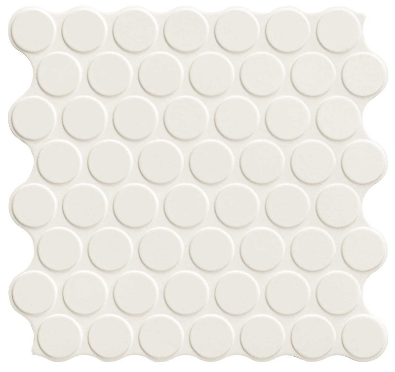 Carrelage imitation mosaïque 30,9x30,9 cm CIRCLE WHITE - 0.86m² - zoom
