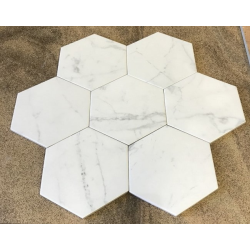 Carrelage hexagonal 17,5x20 HEXAGON CARRARA MATT - 0.71m² - zoom