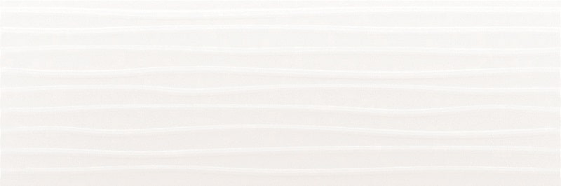 Faïence moderne unie blanche brillante à relief 30x90 cm - WICHITA Rectifié - 1.08m²